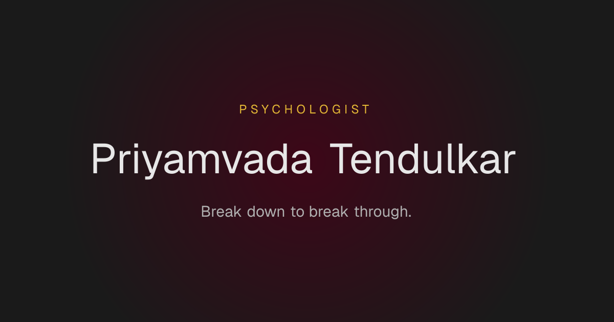 Priyamvada Tendulkar website preview